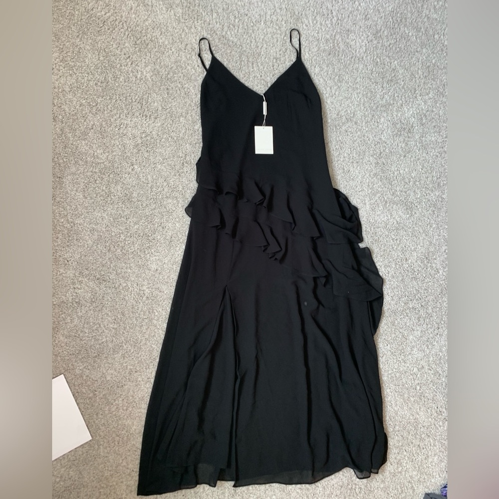 Pretty Lavish Saskia Midi Ruffle Dress 
NWT Size 4 Small
